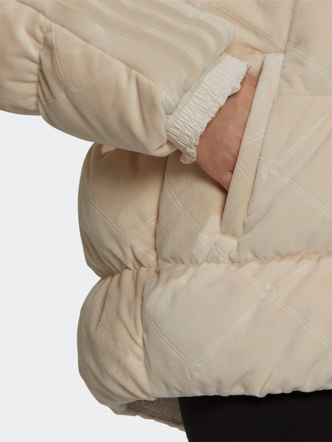 Kurtka puchowa damska elegancka adidas Original S GU1777 40 Beżowa (4064055187228) - obraz 4