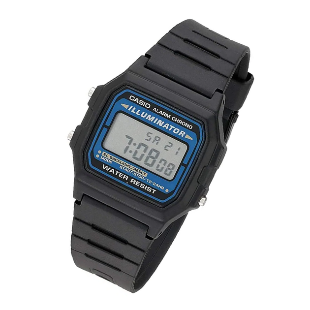 Наручные часы Casio черные F-105W с подсветкой на весь экран - изображение 7