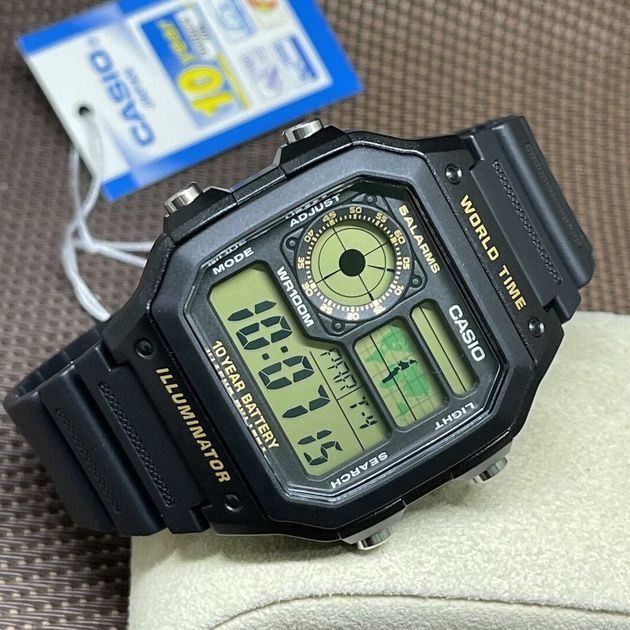 Водонепроницаемые часы с подсветкой Casio AE-1200 - изображение 7