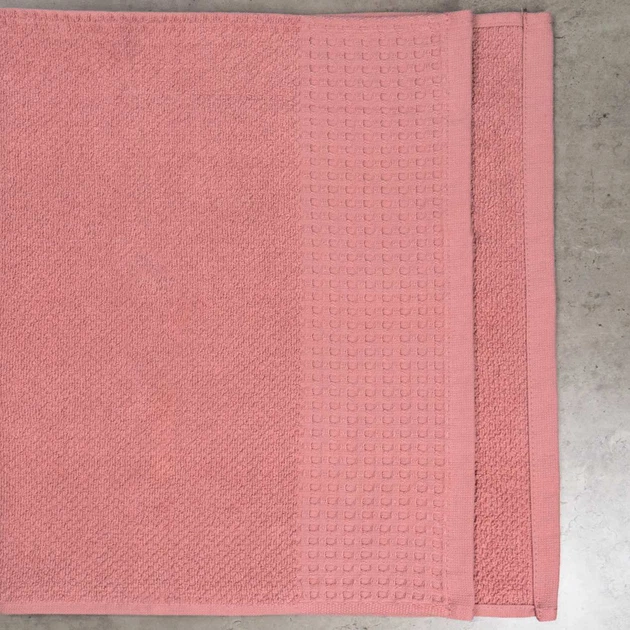 Полотенце для лица и рук Вафельний Бордюр GM Textile 50х90см 500г/м2 (Пудра) - изображение 2