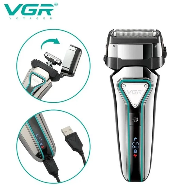 Электробритва портативная VGR V 333 шейвер для бритья бороды и усов с аккумулятором - изображение 7