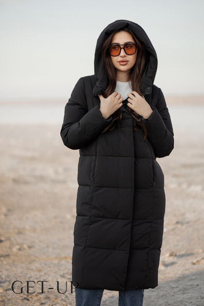 Женское длинное зимнее пальто TOWMY S черное 639382 от продавца: Get-up ...