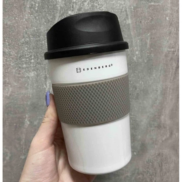 Термокружка для кофе Edenberg White 350мл (EB-639) - изображение 4