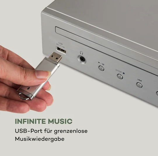 HiFi-ресивер Auna iTuner CD, Інтернет/DAB+/FM-радіо/CD-плеєр/WiFi - зображення 8