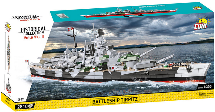 Конструктор Cobi WWII Линкор Тирпиц 2880 деталей (COBI-4839) – игрушки ...