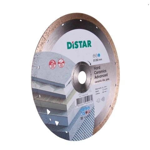 Круг Distar алмазный 250 Hard Ceramics Advanced Диск отрезной по керамограниту керамике - Фото 2 Круг Distar алмазный 250 Hard Ceramics Advanced Диск отрезной по керамограниту керамике - изображение 2
