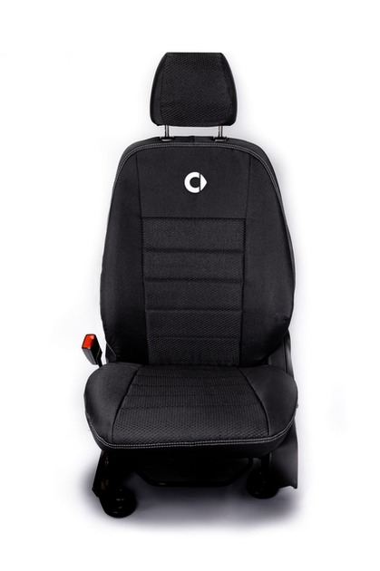Комплект модельных чехлов AMI.AUTO из автоткани черные на Смарт Фо Ту (Smart For Two) 1998-2007 мини машина - изображение 4