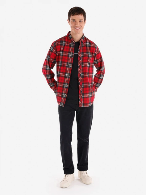 Рубашка хлопковая мужская Colin's CL1064807RED S Red (8683197892676) - Фото 3 Рубашка хлопковая мужская Colin's CL1064807RED S Red (8683197892676) - изображение 3