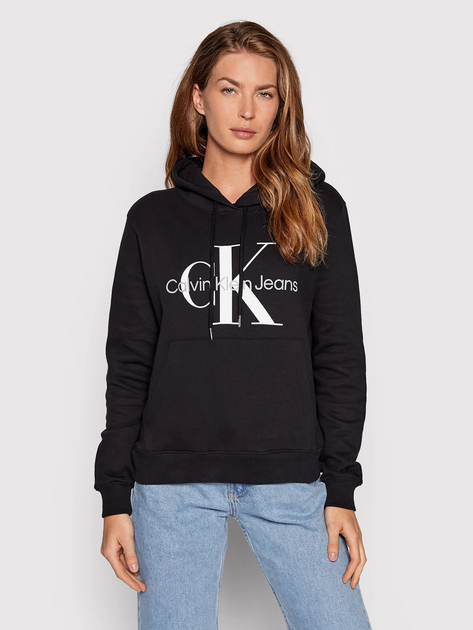 Худі жіноче Calvin Klein Jeans J20J219141-BEH S Чорне (8719855876518) - зображення 1