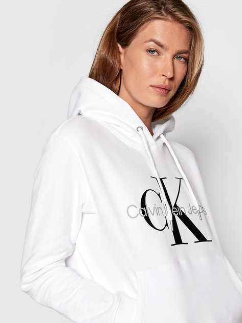 Худі жіноче Calvin Klein Jeans J20J219141-YAF M Біле (8719855876679) - зображення 4