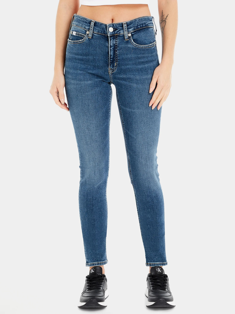 Jeansy damskie Calvin Klein Jeans J20J221581-1BJ W28L32 Ciemnoniebieskie (8720107893085) - obraz 1