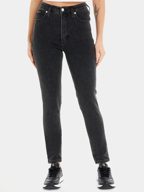 Jeansy skinny damskie Calvin Klein Jeans J20J221584-1BY W29L30 Czarne (8720107893849) - obraz 1