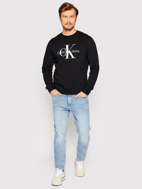 Bluza bez kaptura męska Calvin Klein Jeans J30J320933-BEH M Czarna (8719855868247) - obraz 3