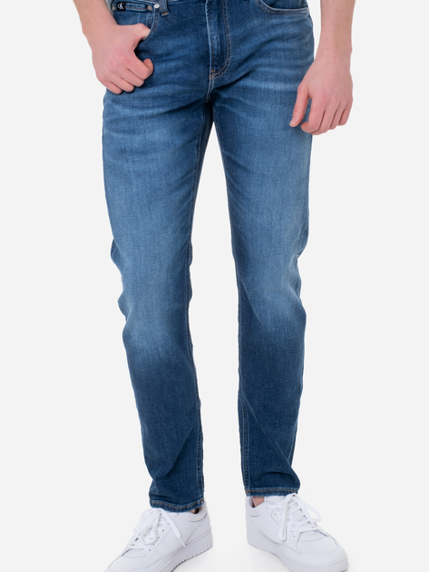 Jeansy slim fit męskie Calvin Klein Jeans J30J323691-1BJ W33L34 Ciemnoniebieskie (8720107893375) - obraz 1