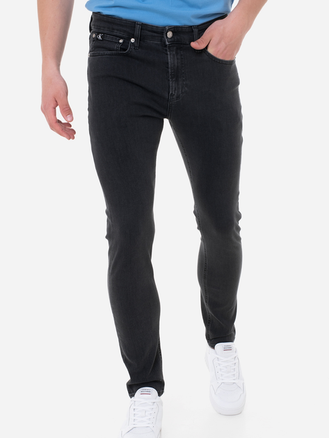 Jeansy skinny męskie Calvin Klein Jeans J30J323696-1BZ W30L32 Czarne (8720107893610) - obraz 1