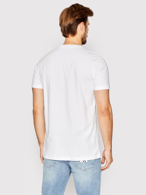 Koszulka męska bawełniana Calvin Klein Jeans J30J320935-YAF L Biała (8719855868865) - obraz 2