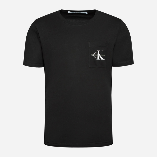 Футболка бавовняна чоловіча Calvin Klein Jeans J30J320936-BEH S Чорна (8719855869145) - зображення 5