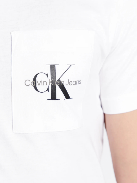 Футболка бавовняна чоловіча Calvin Klein Jeans J30J320936-YAF S Біла (8719855868568) - зображення 5