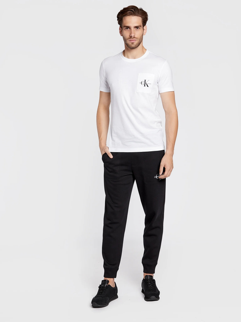 Футболка бавовняна чоловіча Calvin Klein Jeans J30J320936-YAF L Біла (8719855868582) - зображення 3
