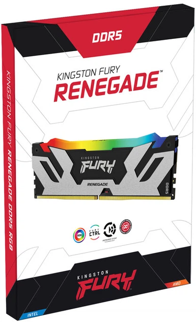 Pamięć RAM Kingston FURY DDR5-8400 24576MB PC5-67200 Renegade RGB Black (KF584CU40RSA-24) - obraz 5