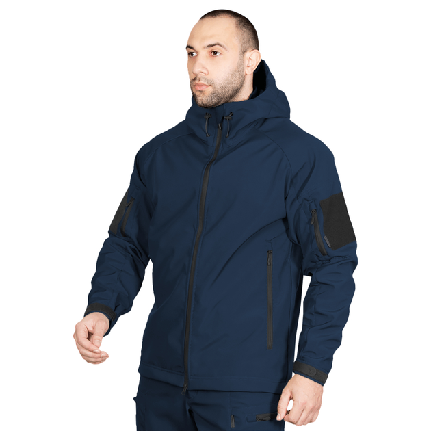 Куртка Stalker SoftShell Темно синя Camotec розмір XXXL - изображение 2