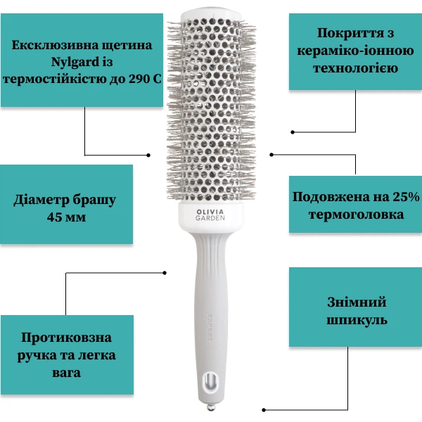 Брашинг Olivia Garden Ceramic Ion Speed XL 45 мм. (CIXLS45