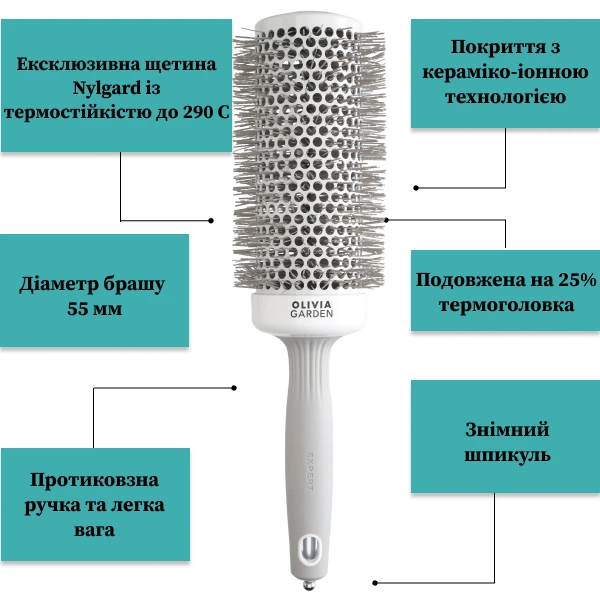 Брашинг Olivia Garden Ceramic Ion Speed XL 55 мм. (CIXLS55