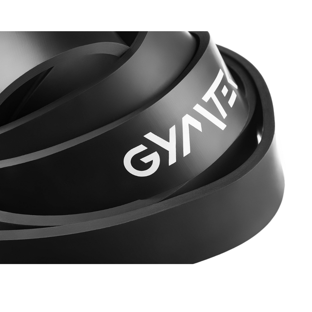 Гумка для фітнесу Gymtek 17-39 кг чорна сильне навантаження - зображення 4