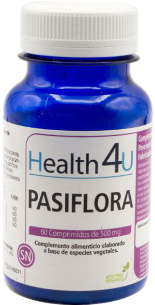 Натуральна харчова добавка H4u Pasiflora De 500 мг 60 таблеток (8436556085079) - зображення 1