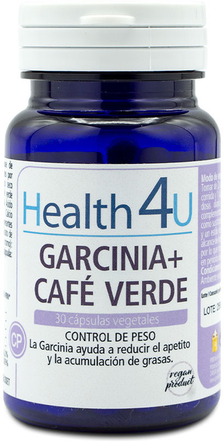 Натуральна харчова добавка H4u Garcinia Cafe Verde 820 мг 30 капсул (8436556086359) - зображення 1