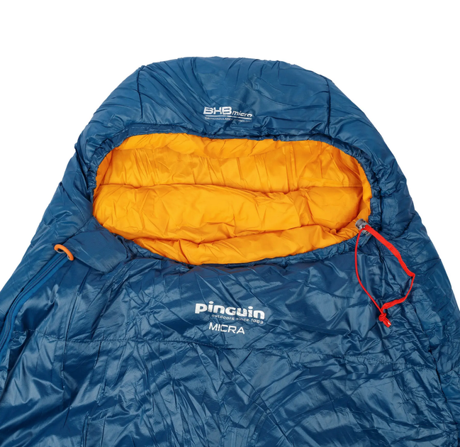 Спальный мешок Pinguin Micra (6/1°C), 185 см - Left Zip, Blue (PNG 230154) 2020 - изображение 2