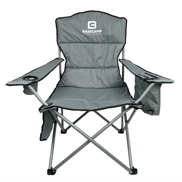 Крісло туристичне BaseCamp Hunter, 60x60x100 см, Grey (BCP 10205) - Фото 1 Крісло туристичне BaseCamp Hunter, 60x60x100 см, Grey (BCP 10205) - зображення 1