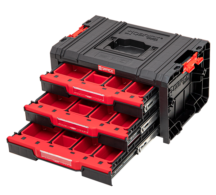 Ящик для інструментів 4,5 л Qbrick System PRO Drawer 3 Toolbox Expert 450x310x244 мм, модульний, з висувними полицями - Фото 1 Ящик для інструментів 4,5 л Qbrick System PRO Drawer 3 Toolbox Expert 450x310x244 мм, модульний, з висувними полицями - зображення 1