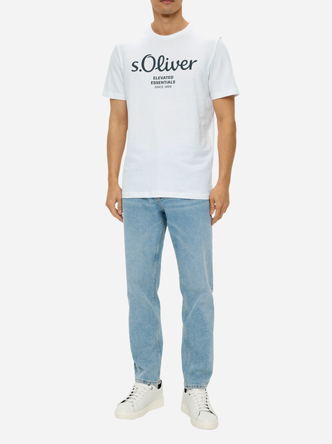 T-shirt męski bawełniany s.Oliver 10.3.11.12.130.2152232-01D2 3XL Biały (4099975523856) - obraz 3