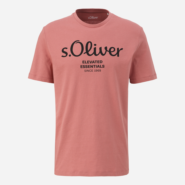T-shirt męski bawełniany s.Oliver 10.3.11.12.130.2152232-20D1 M Koralowy (4099975523870) - obraz 5