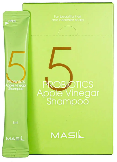 Акція на Набір шампуню Masil 5 Probiotics Apple Vinegar Shampoo з пробіотиками та яблучним оцтом 8 мл х 20 шт від Rozetka