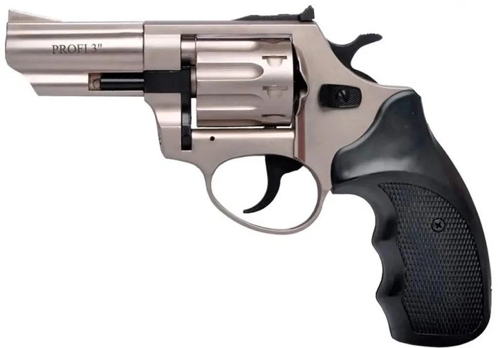 Револьвер Флобера PROFI 3" сатин пластик + Обтиск патронів Флобера в подарунок - зображення 1
