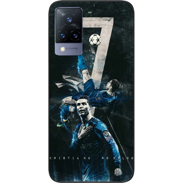 Силиконовый чехол SMTT для Vivo V21 с картинкой Футбол Cristiano Ronaldo - Фото 1 Силиконовый чехол SMTT для Vivo V21 с картинкой Футбол Cristiano Ronaldo - изображение 1