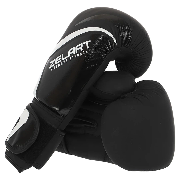 Перчатки боксерские кожаные Zelart CONTENDER 2.0 VL-8202 Черный-белый 12 унции - Фото 5 Перчатки боксерские кожаные Zelart CONTENDER 2.0 VL-8202 Черный-белый 12 унции - изображение 5