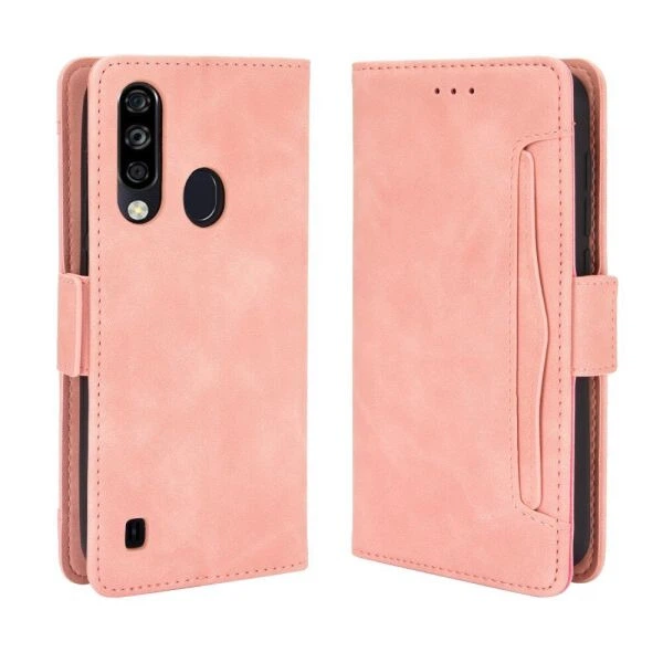 Чехол-книжка с кармашками Deexe Wallet Stand для ZTE Blade A7 (2020) 64GB - Rose Gold - изображение 2