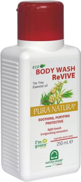 Акція на Гель для душу Pura Natura Eco Body Wash ReVive Tea Tre Essential Oils Регенерувальний 250 мл від Rozetka