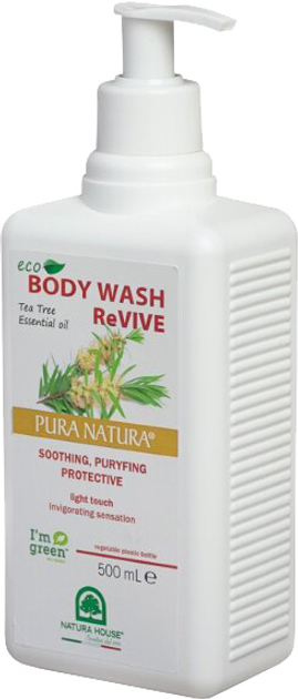 Акція на Гель для душу Pura Natura Eco Body Wash ReVive Tea Tre Essential Oils Регенерувальний 500 мл від Rozetka
