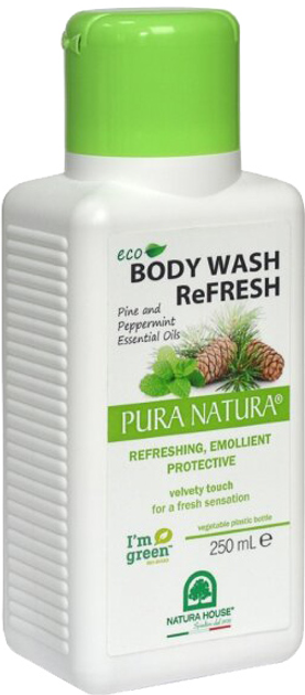 Акція на Гель для душу Pura Natura Eco Body Wash ReFresh Pine&Peppermint Essential Oils Освіжаючий 250 мл від Rozetka