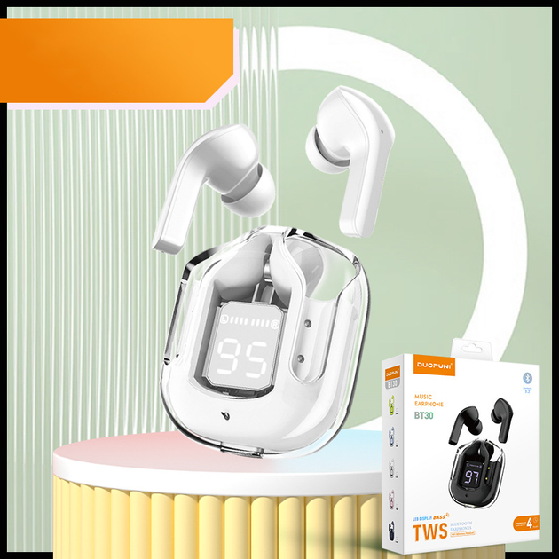 Беспроводные наушники Duopuni BT30 TWS Wireless Headset, Bluetooth 5.3, 250 mAh White - Фото 2 Беспроводные наушники Duopuni BT30 TWS Wireless Headset, Bluetooth 5.3, 250 mAh White - изображение 2