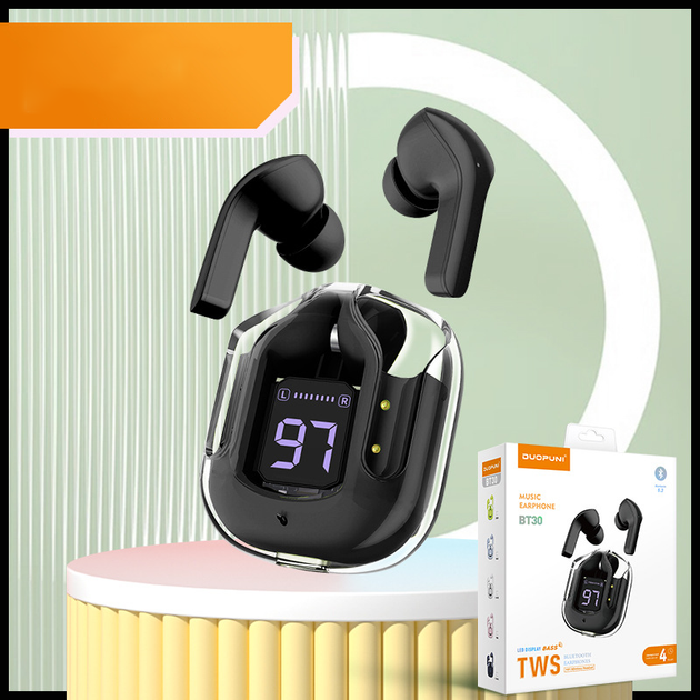 Беспроводные наушники Duopuni BT30 TWS Wireless Headset, Bluetooth 5.3, 250 mAh Black - изображение 2