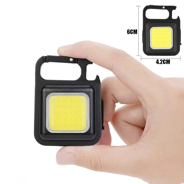 Аккумуляторный LED Фонарик-Брелок С Карабином И Магнитом Ёмкость 500 ...