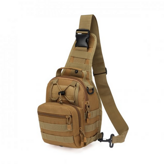 Тактический армейский рюкзак 6л, (28х18х13 см) Oxford 600D, B14, Песок - изображение 1