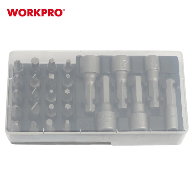 Отвертка с храповым механизмом с насадками WORKPRO (29 пред.) PRO WP221052 - изображение 2