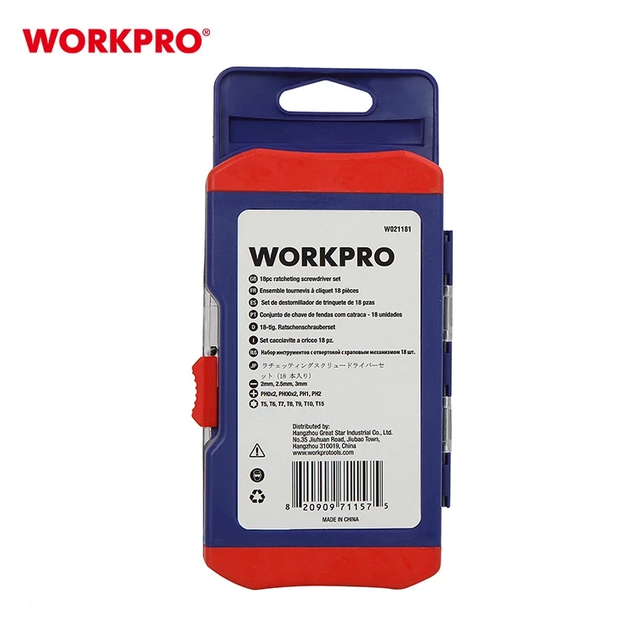 Отвертка для точных работ с насадками WORKPRO (18 пред.) PRO WP200516 - изображение 7