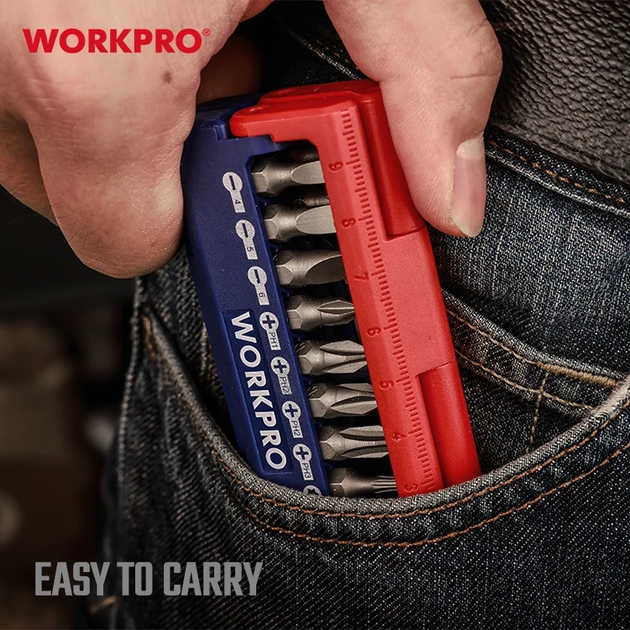 Набор бит с держателем WORKPRO (13 пред.) PRO WP221062 - изображение 4